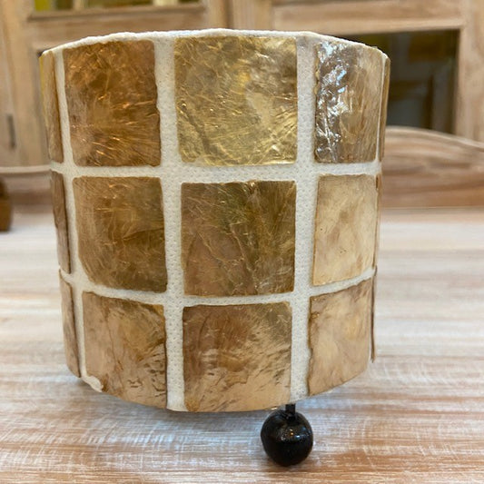 Porta candela madre perla oro soprammobile chic