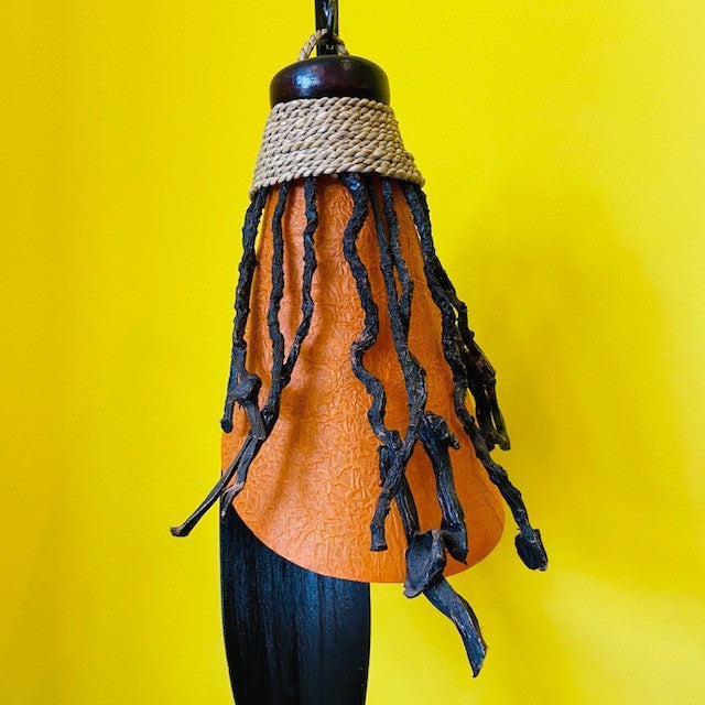 Lampe de table ethnique en bananier lume studio