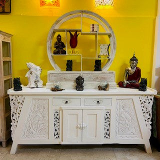 Buffet ethnique de style shabby chic