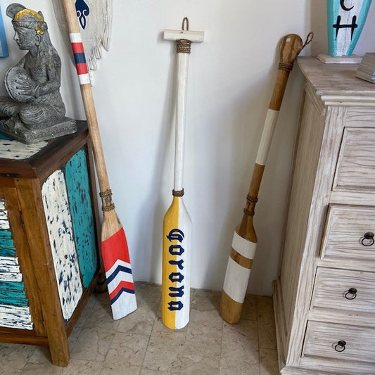 Corona pagaia in legno remo decorativo etnico