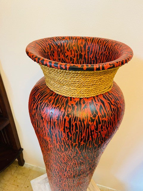 Decorative terracotta vase ethnic decor