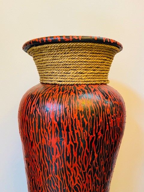 Decorative terracotta vase ethnic decor