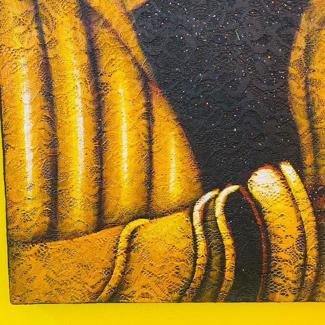 Peinture sur toile de Bouddha ethnique oriental om
