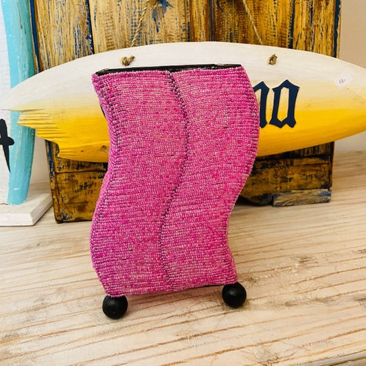 Abatjour etnica minimal in ferro battuto e perline