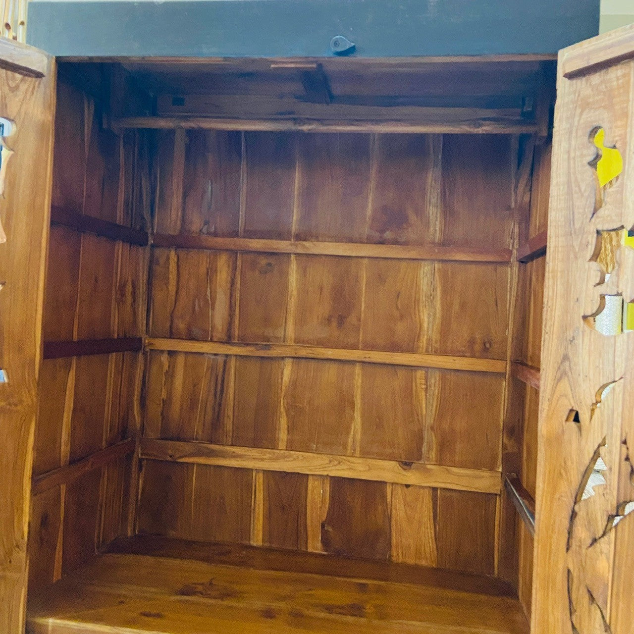 Ethnic wardrobe handcrafted baroque furniture in teak