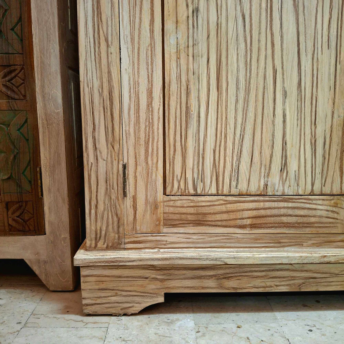 Armadio etnico in teak shabby chic arte povera