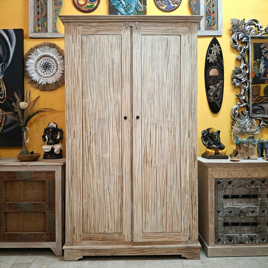 Armadio etnico in teak shabby chic guardaroba arte povera