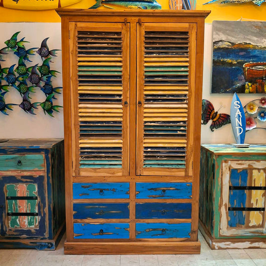 Armadio etnico legno teak guardaroba