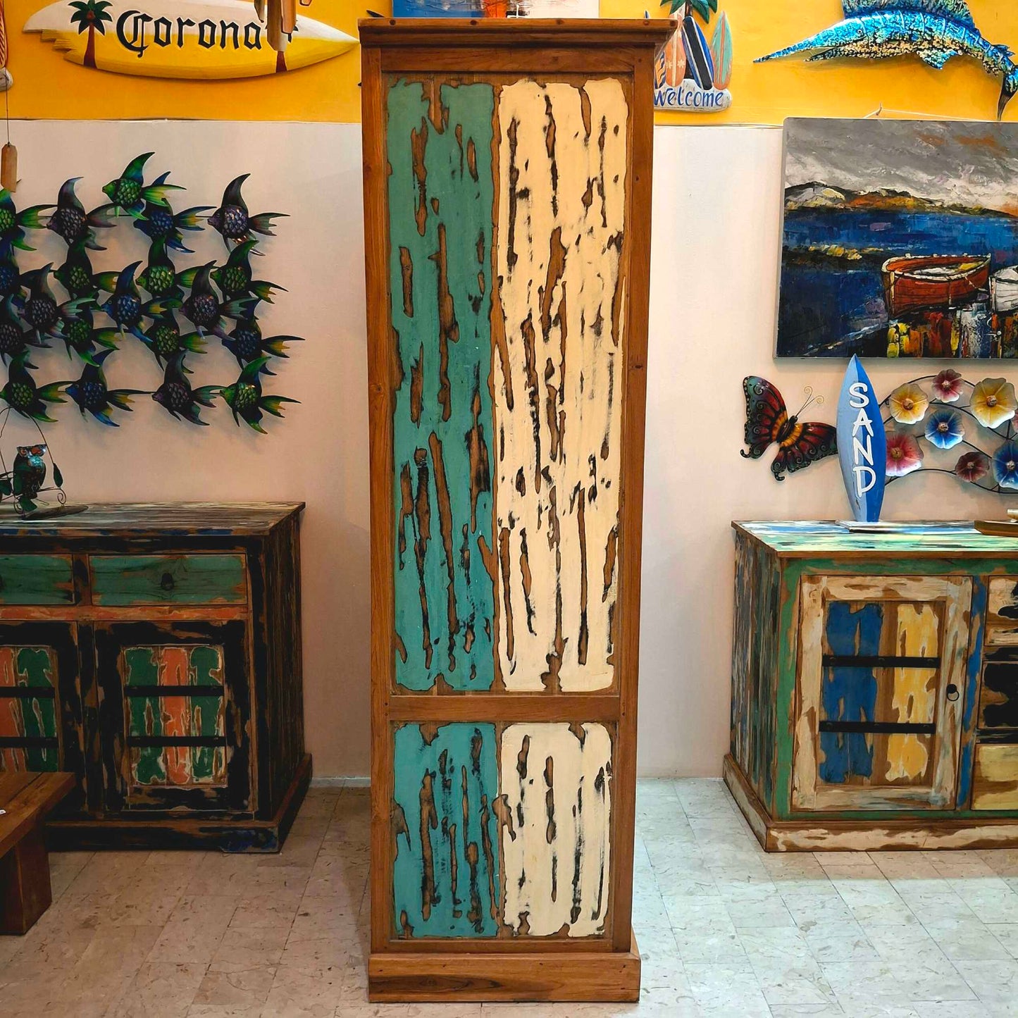 Armadio etnico legno teak guardaroba