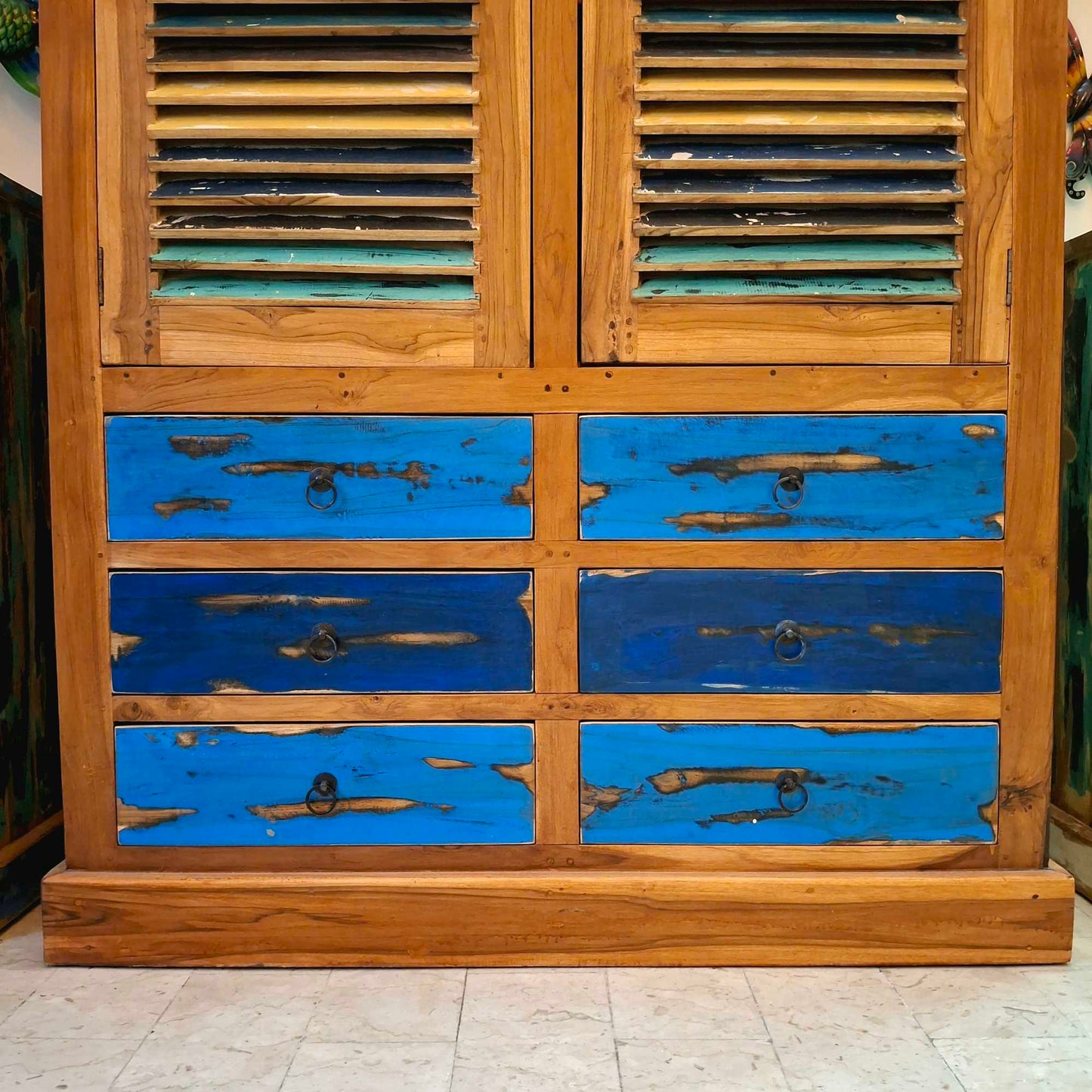 Armadio etnico legno teak guardaroba
