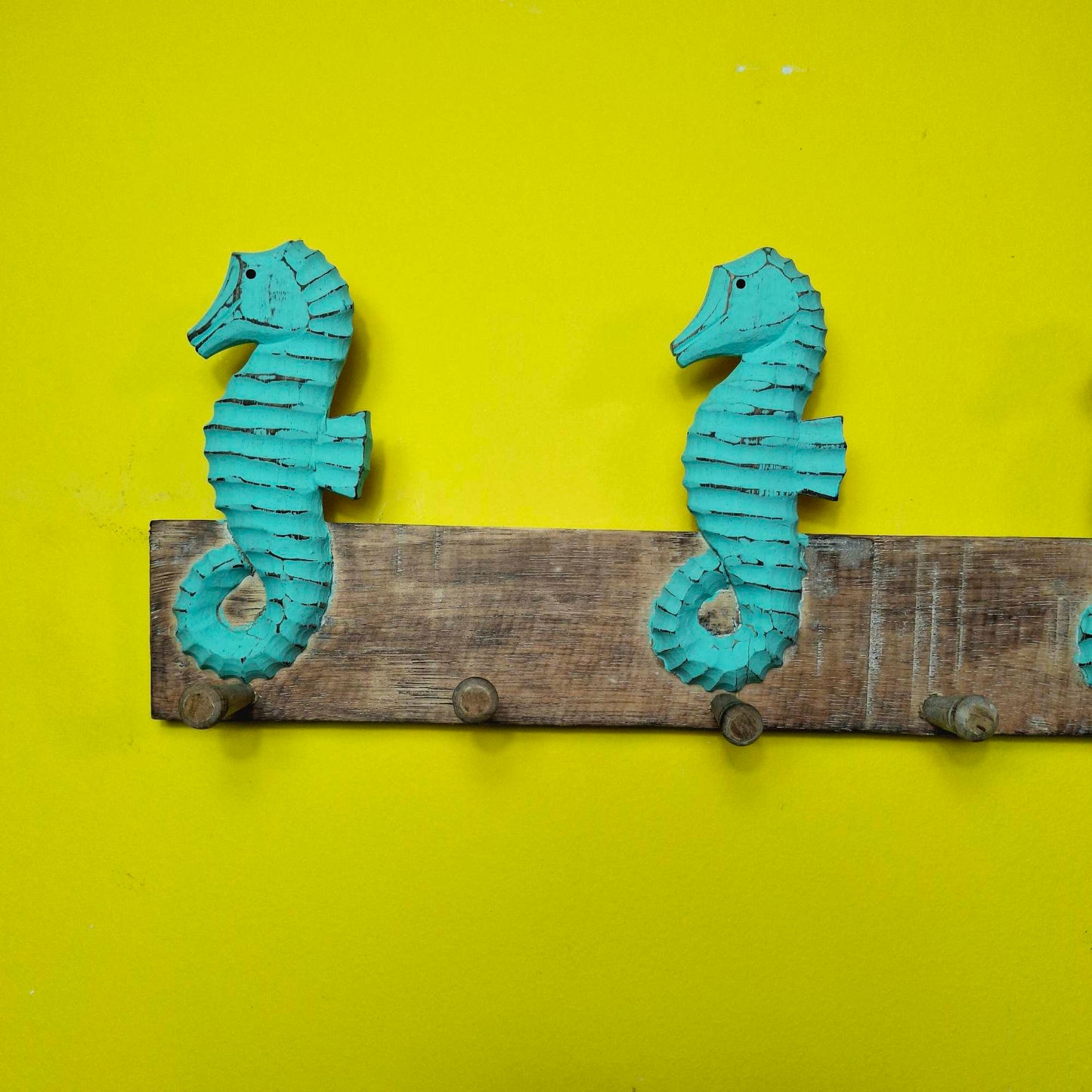 Ethnic seahorse coat hanger