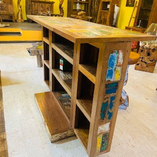 Bar Mobile Cube Buffet Ethnique Minimaliste Cave