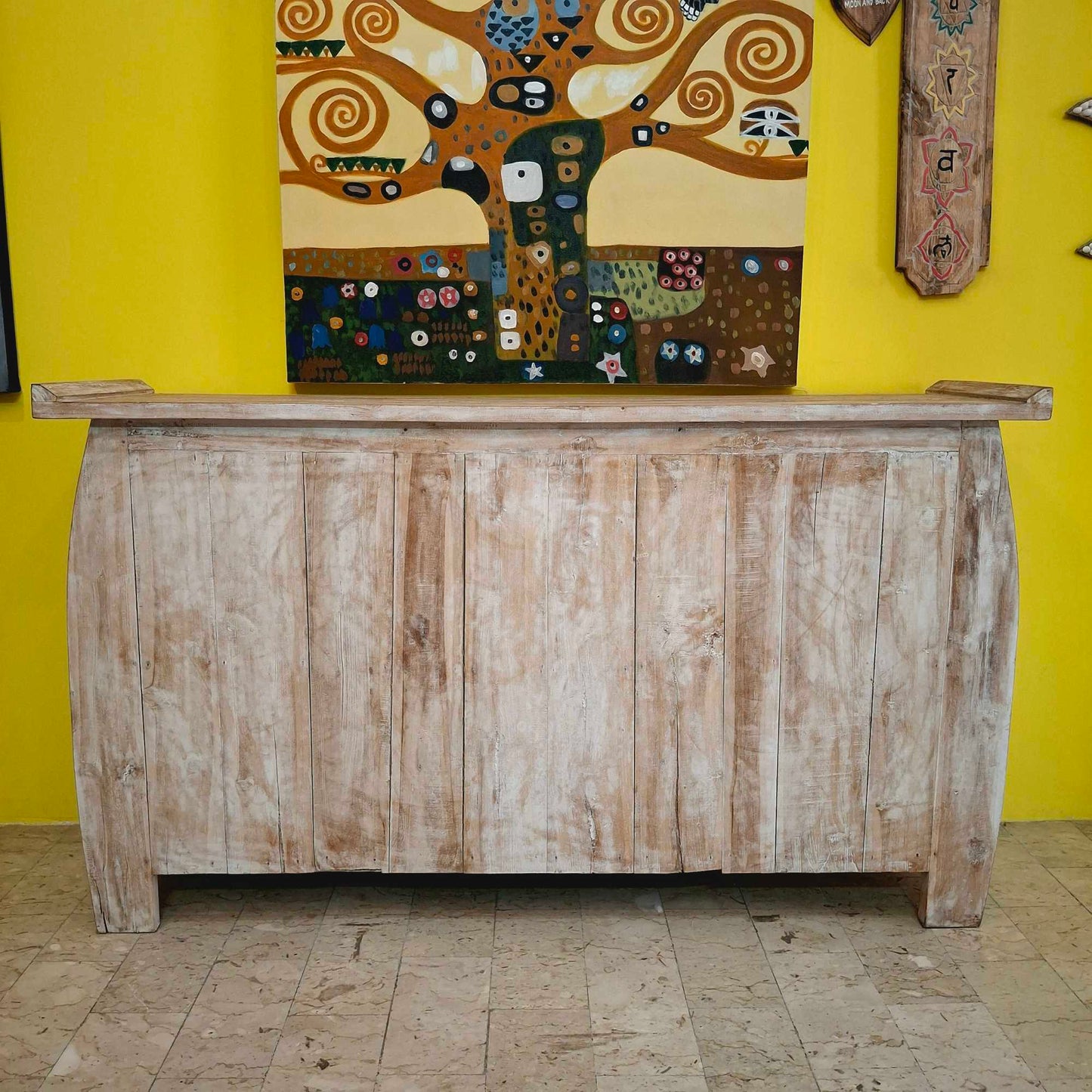 Buffet etnico madia intagliata in legno teak shabby chic