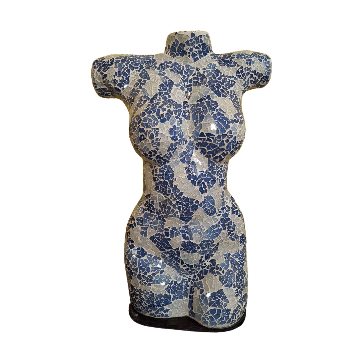 Busto di venere lampada tavolo abatjour in vetro bianca/blu - ETNICBAY