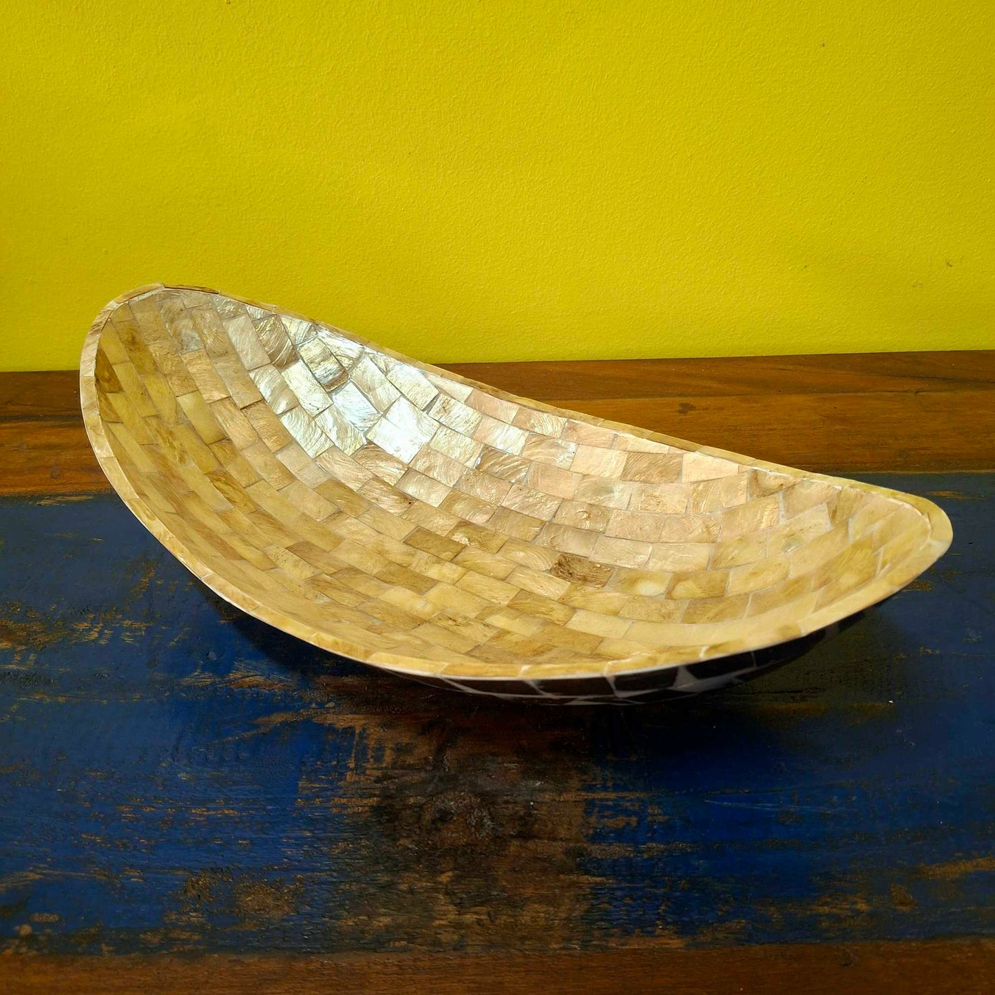 Decorative gold mother of pearl table centerpiece