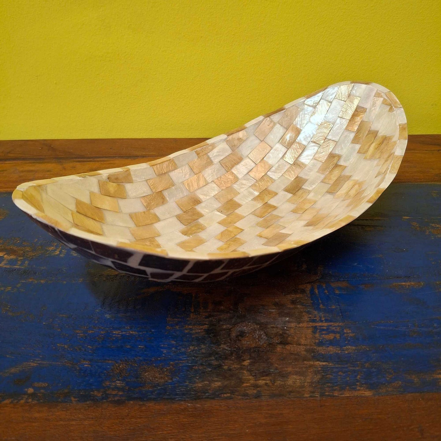 Mother of pearl mosaic table centerpiece