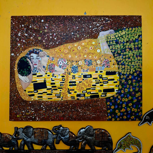 Il Bacio dipinto di Gustav Klimt quadro etnico