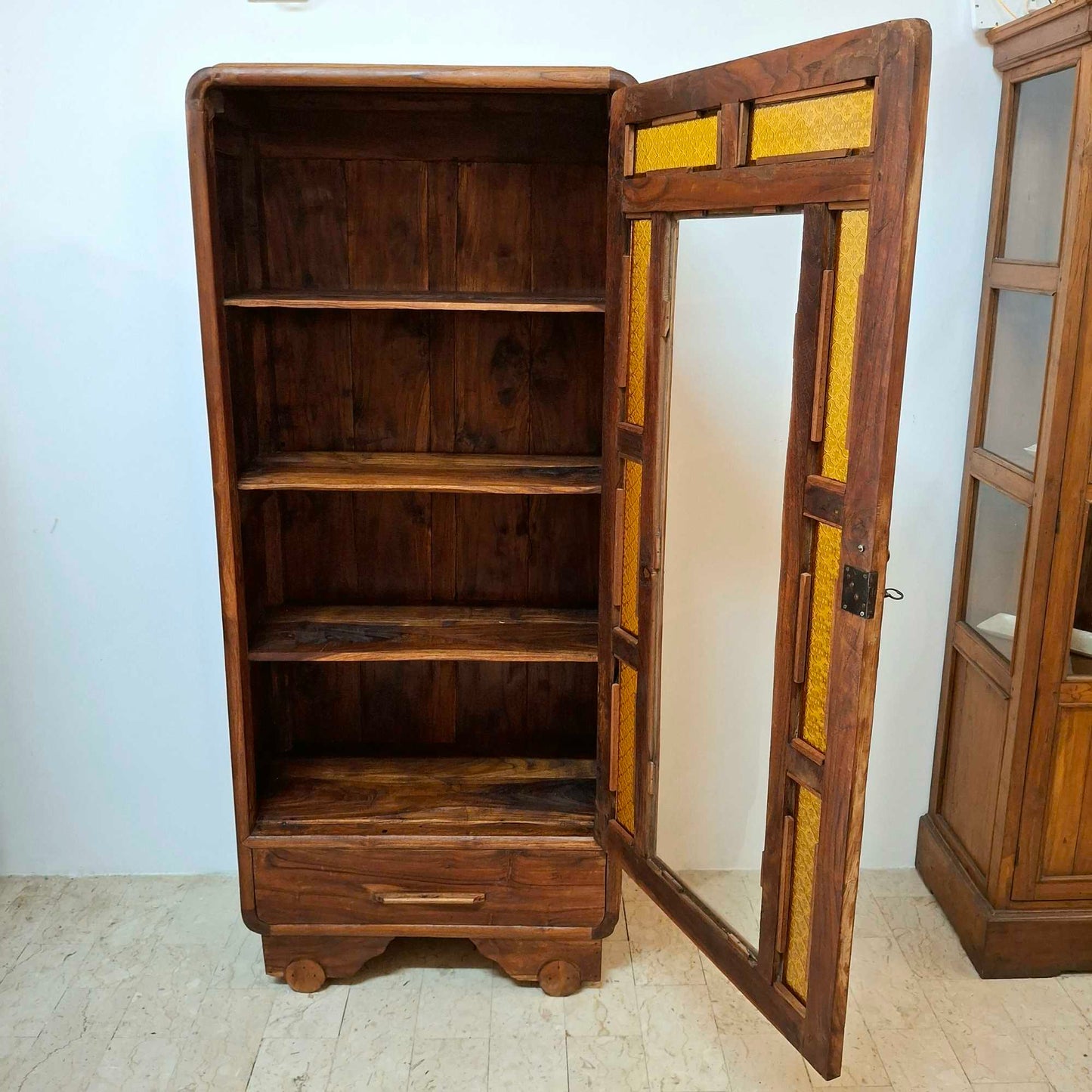 Credenza vetrinetta vintage anni 60 70 legno teak