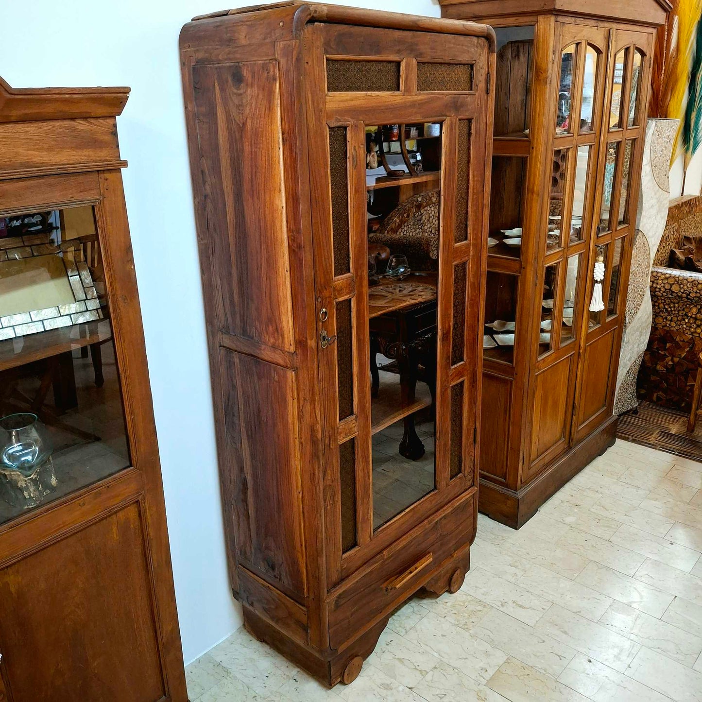 Credenza vetrinetta vintage anni 60 70 legno teak