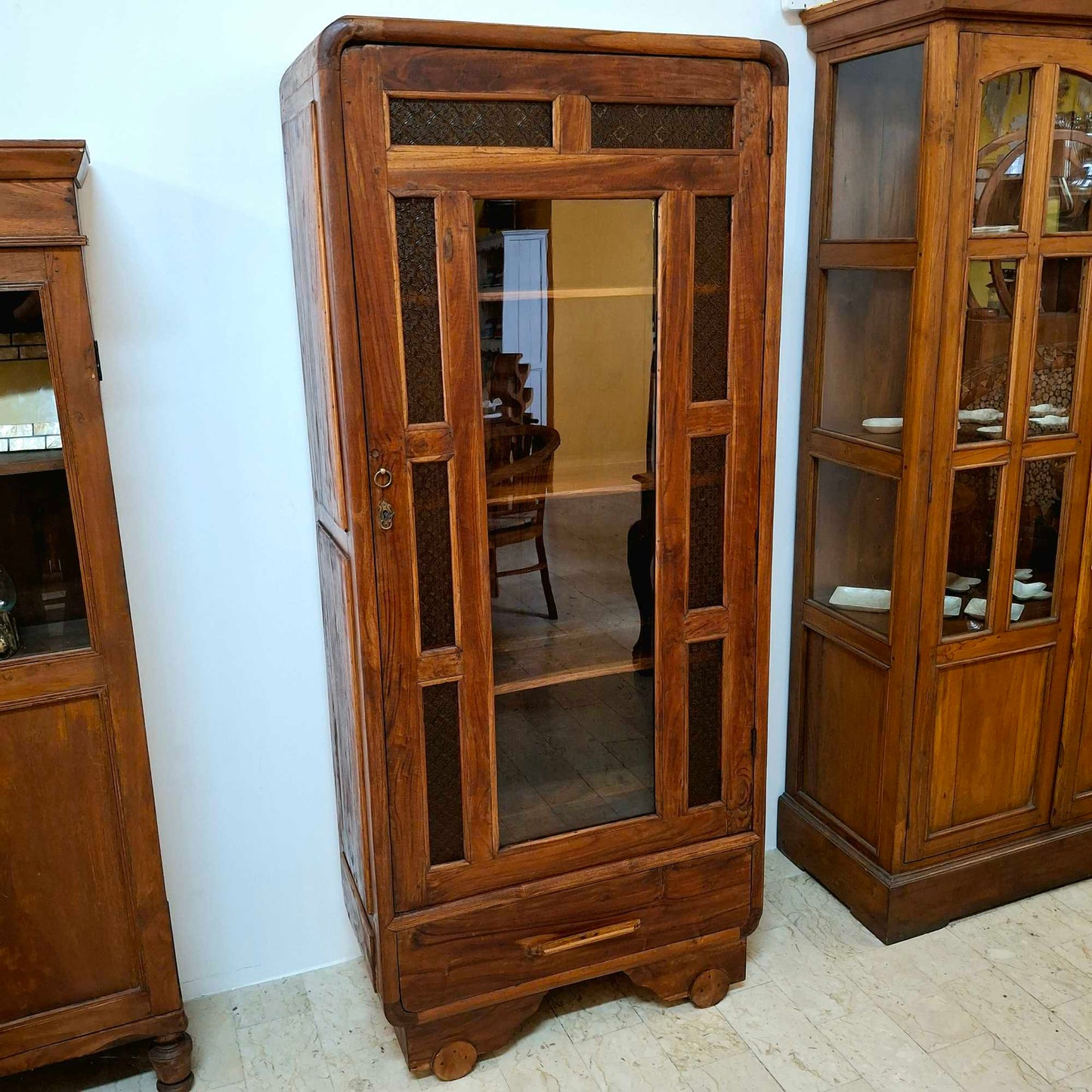 Credenza vetrinetta vintage anni 60 70 legno teak