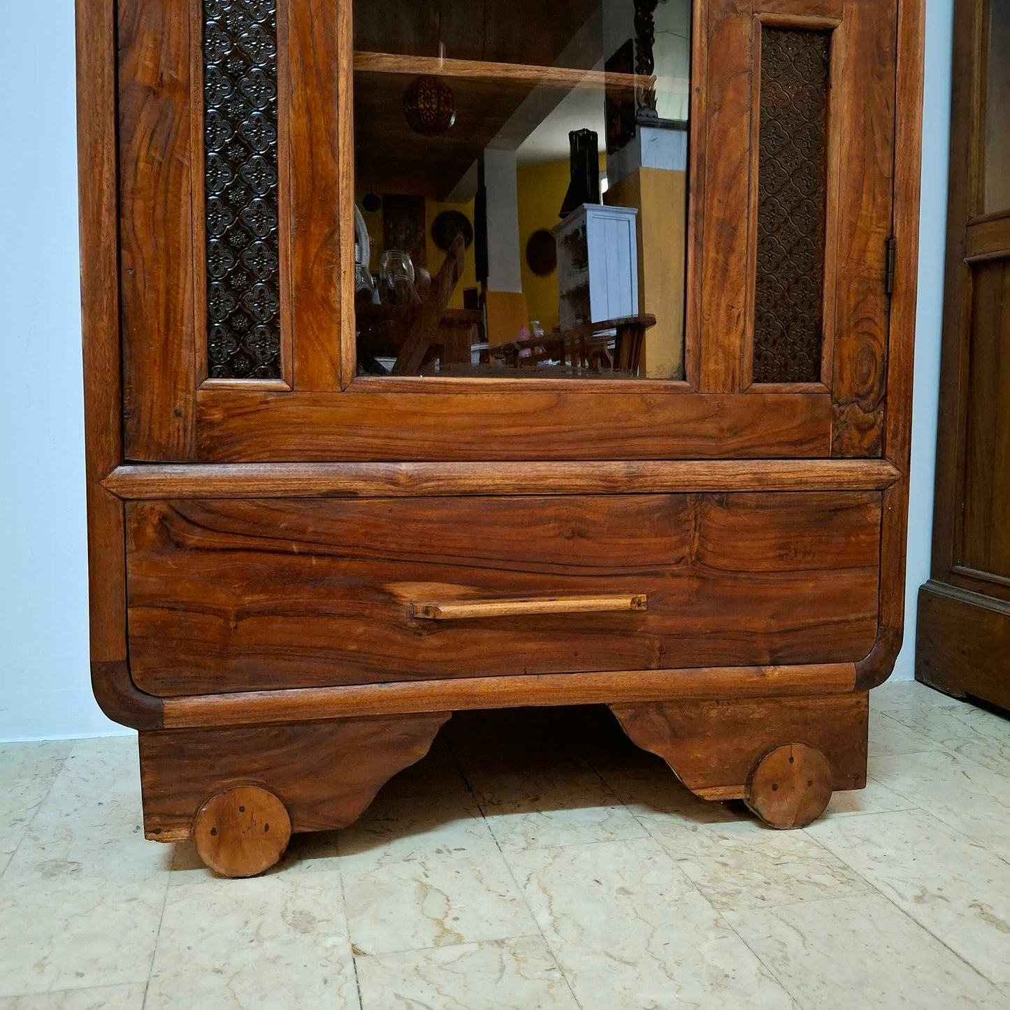 Credenza vetrinetta vintage anni 60 70 legno teak