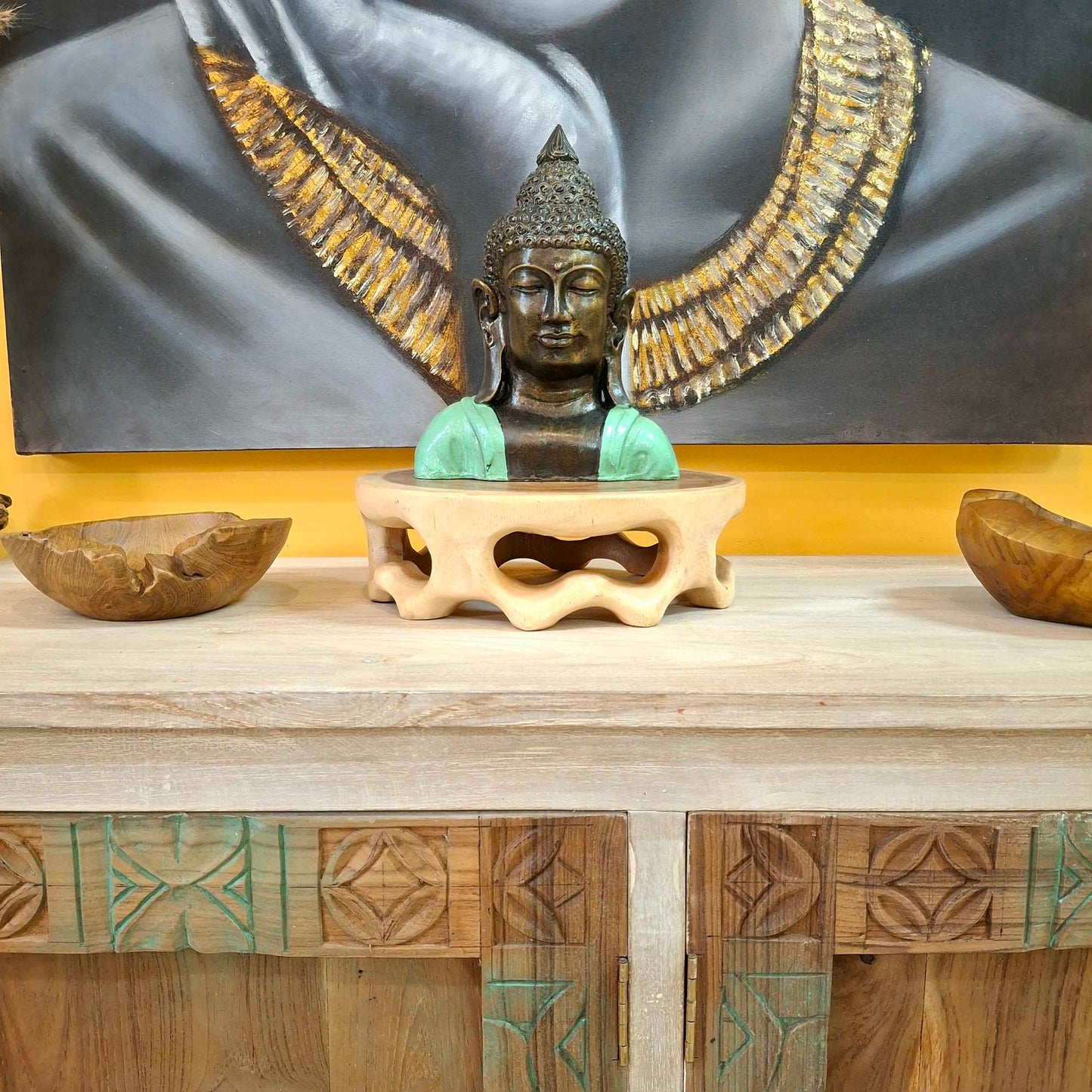 Credenza Bali in legno teak shabby chic
