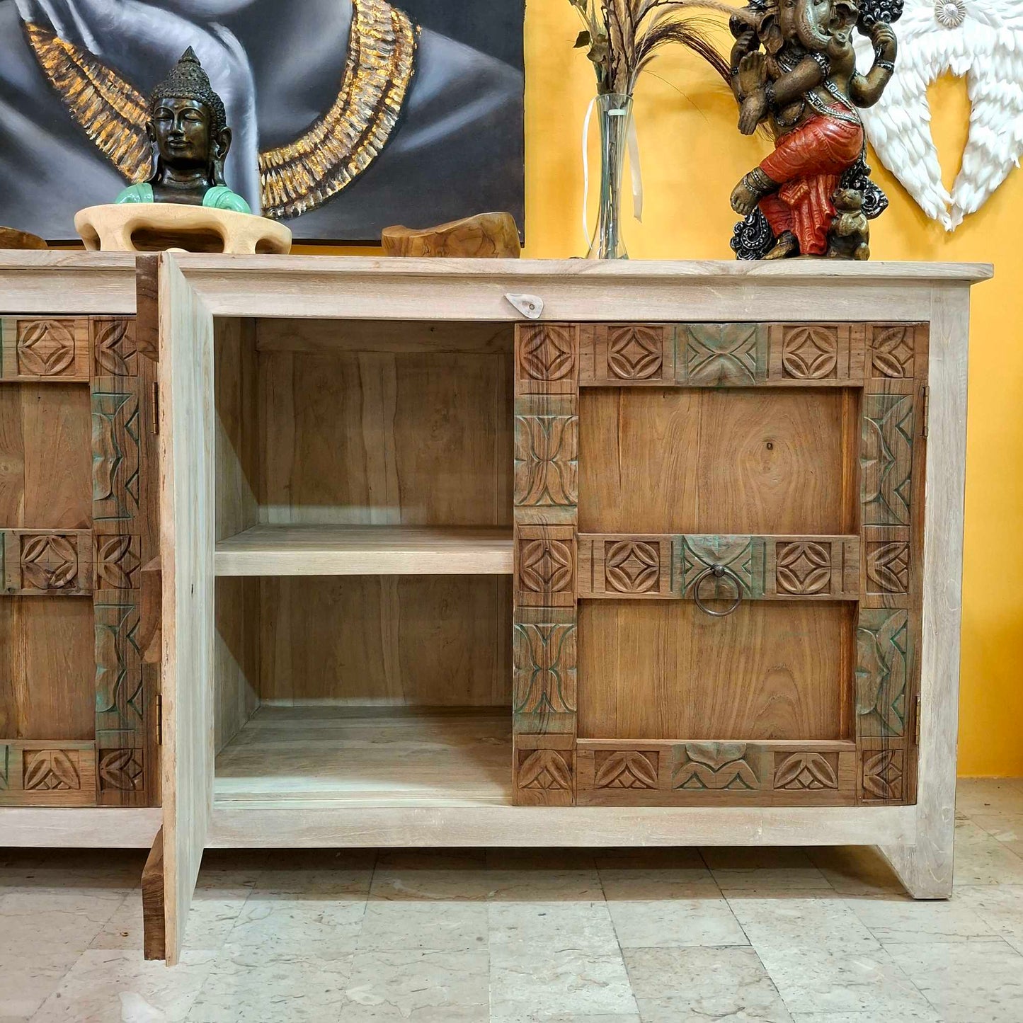 Credenza Bali in legno teak shabby chic