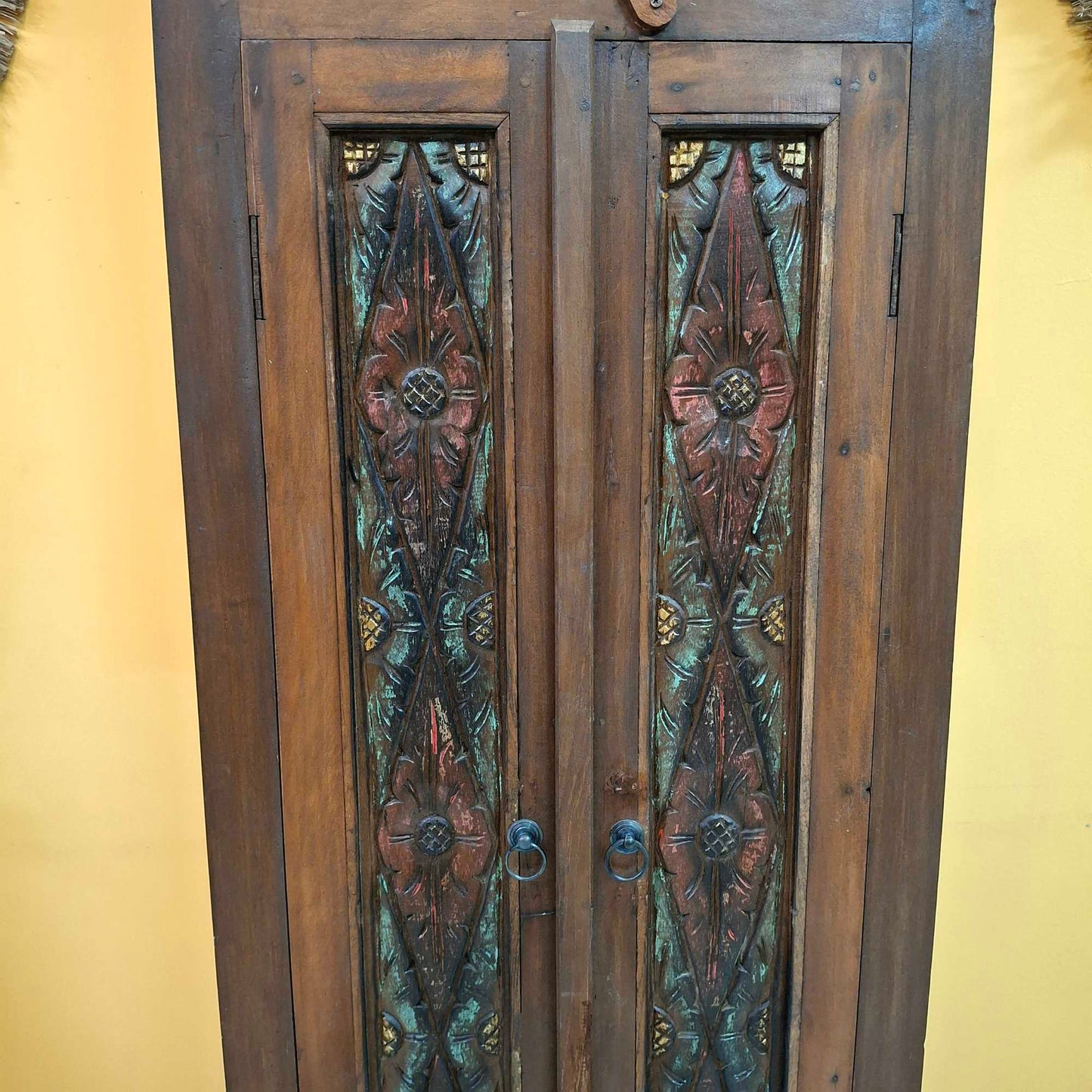 Credenza etnica armadio a colonna in legno teak