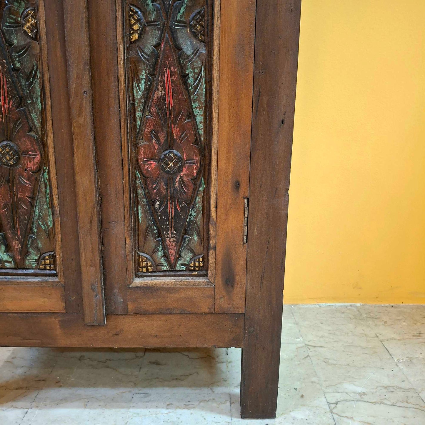 Credenza etnica armadio a colonna in legno teak