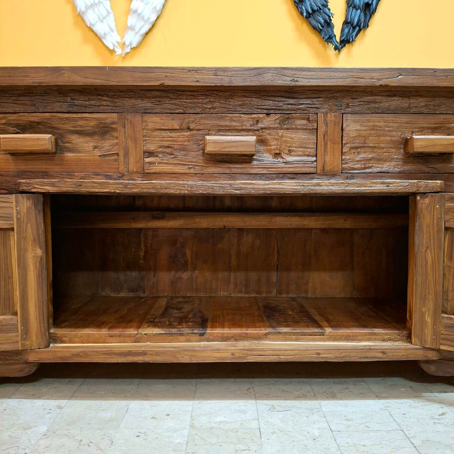 Credenza etnica linea Flintstones porta tv rustico