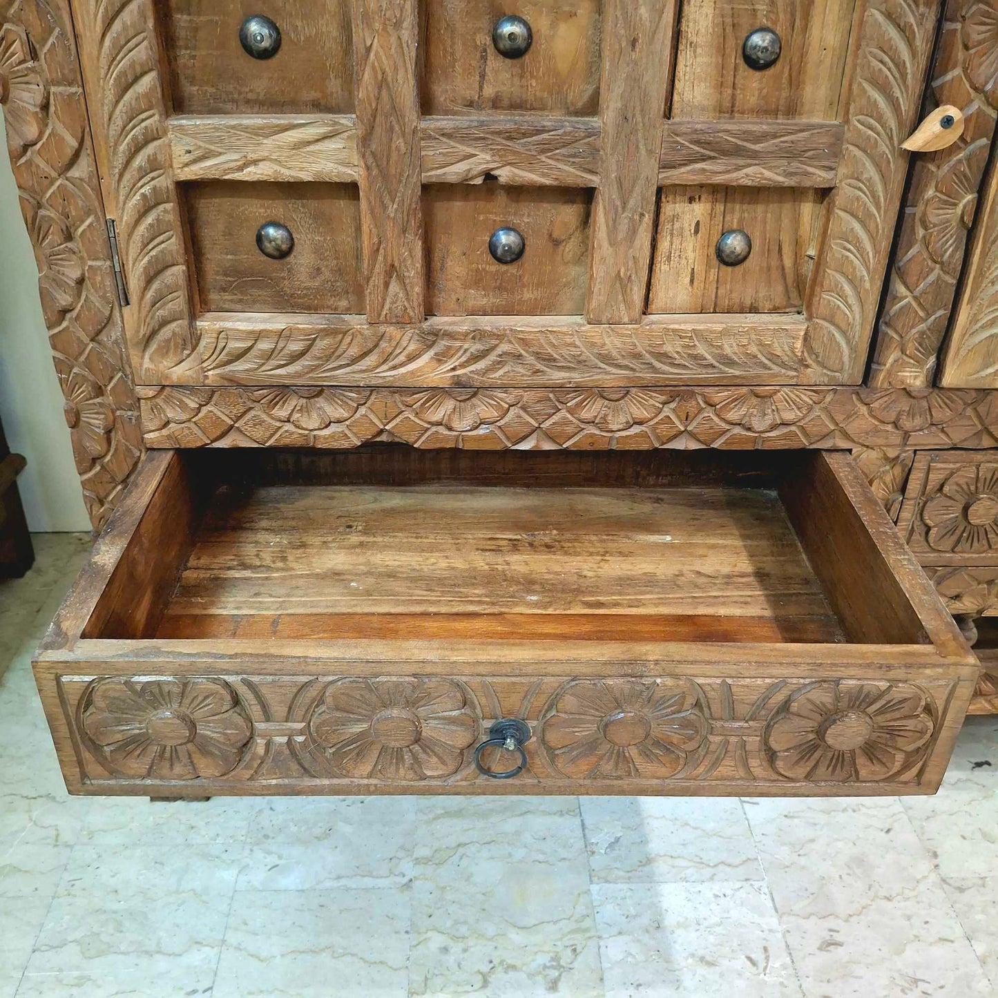 Credenza etnica mobile vintage buffet in teak
