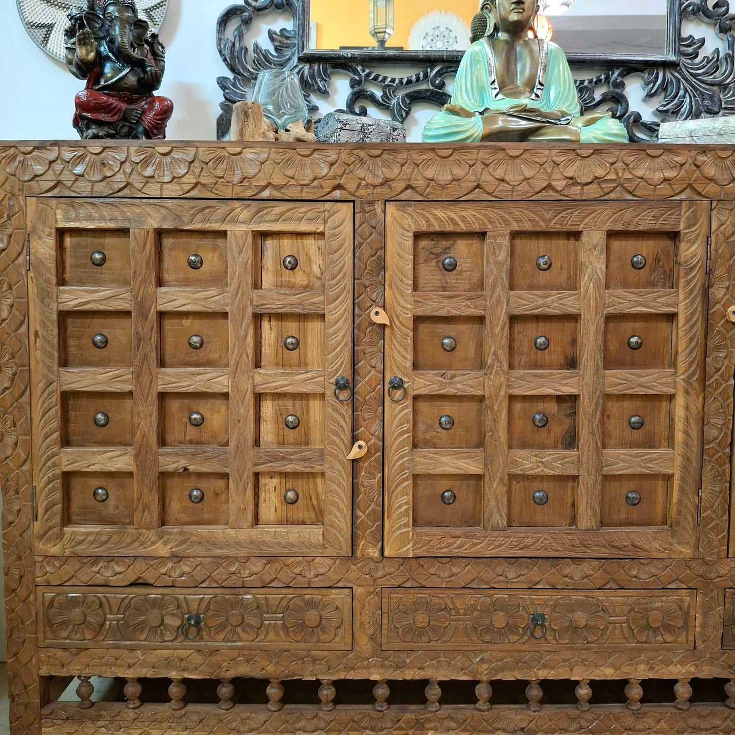 Credenza etnica mobile vintage buffet in teak