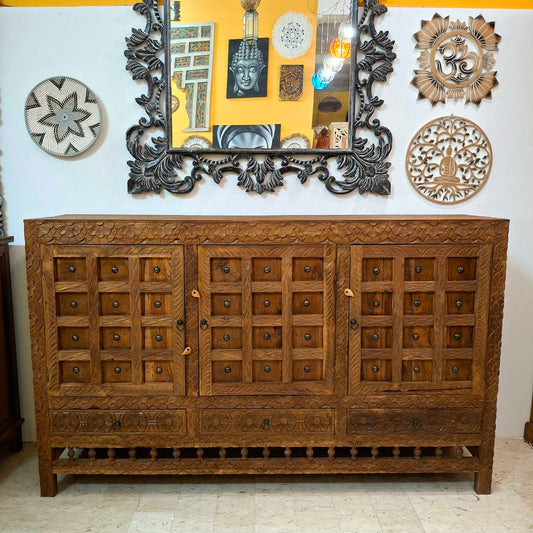 Credenza etnica mobile vintage buffet in teak porta tv
