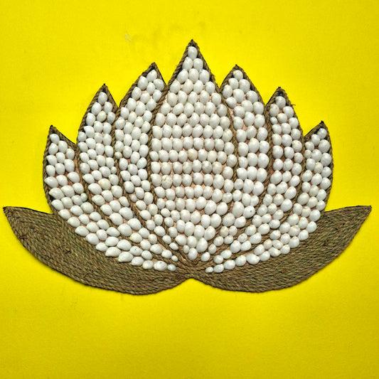 Decorazione da parete etnica fiore di loto e conchiglie