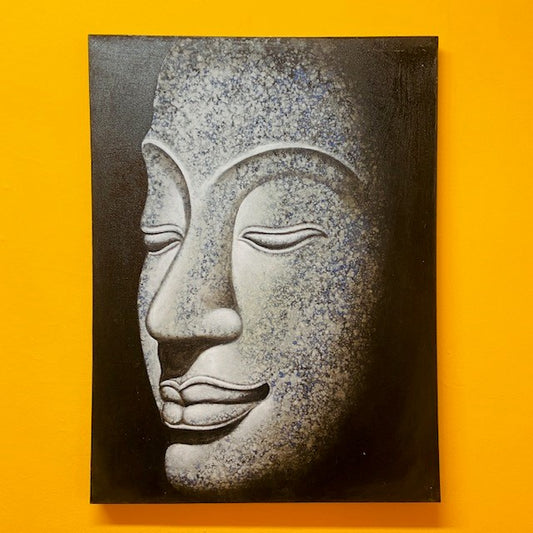 Buddha dipinto olio su tela quadro etnico orientale
