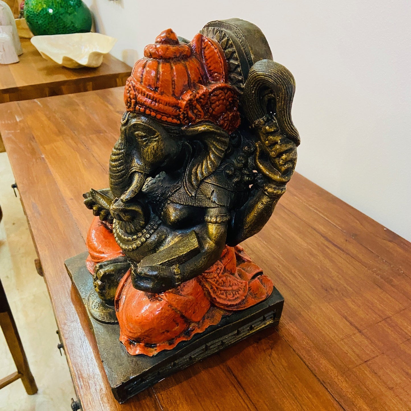 Statue d'éléphant Ganesh, divinité hindoue de style ethnique