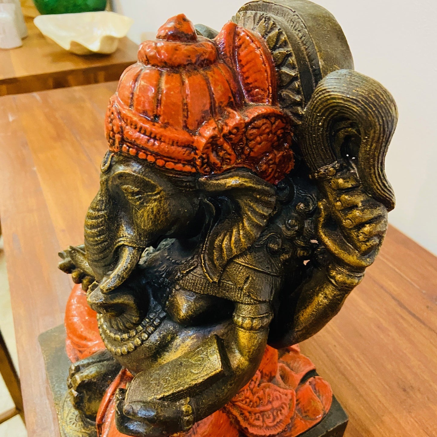 Statue d'éléphant Ganesh, divinité hindoue de style ethnique
