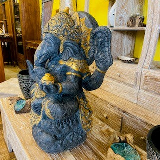 Statue de Ganesh, divinité sacrée en pierre d'éléphant