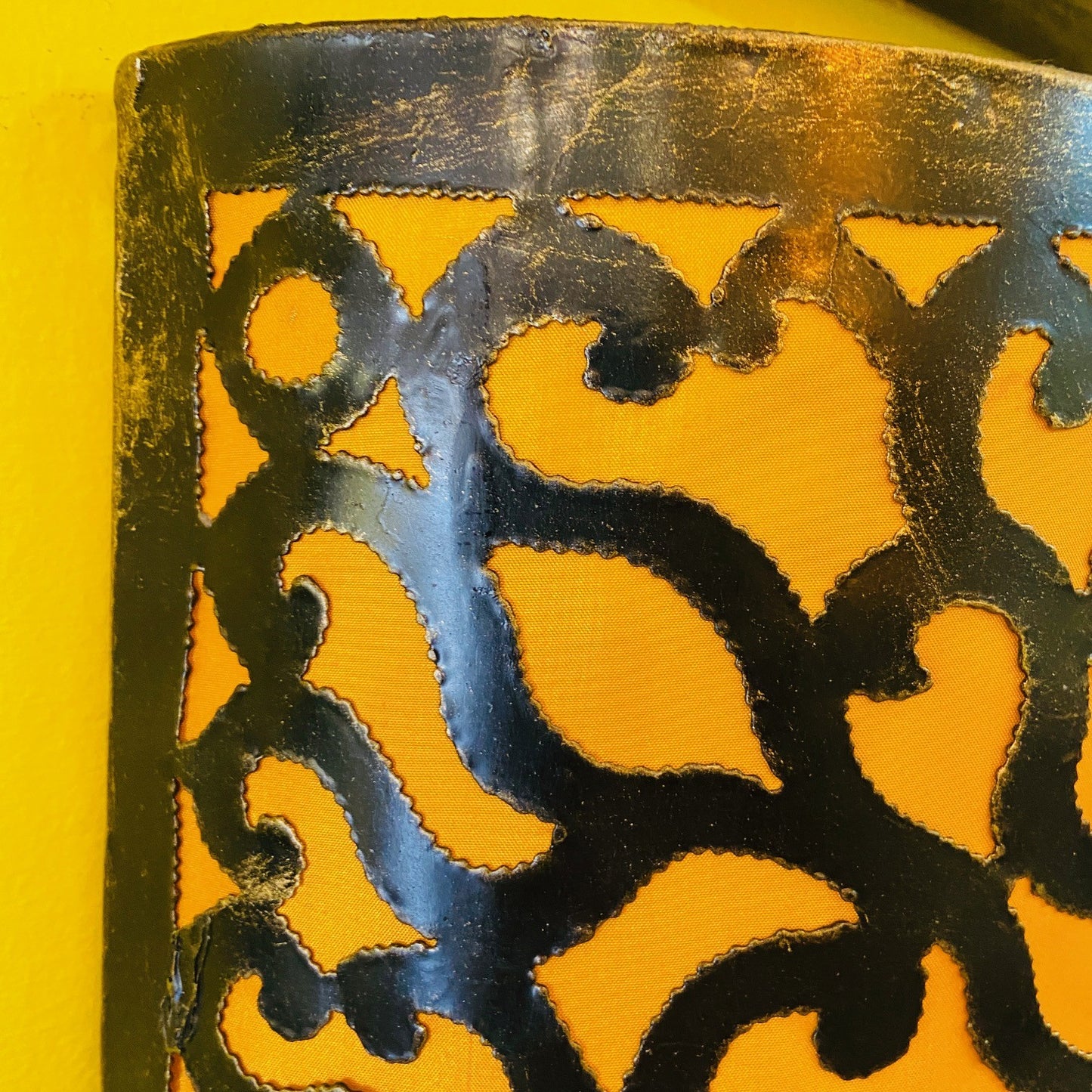 Wrought iron applique minimal wall lamp