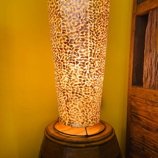 Lampada madre perla oro piantana moderna chic