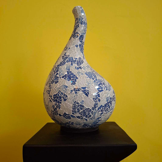 Lampada da tavolo etnica cigno in mosaico di vetro - ETNICBAY