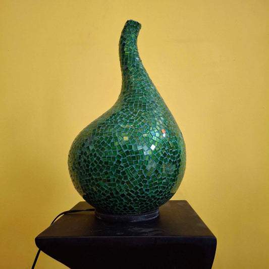 Lampada da tavolo etnica in mosaico di vetro a cigno - ETNICBAY