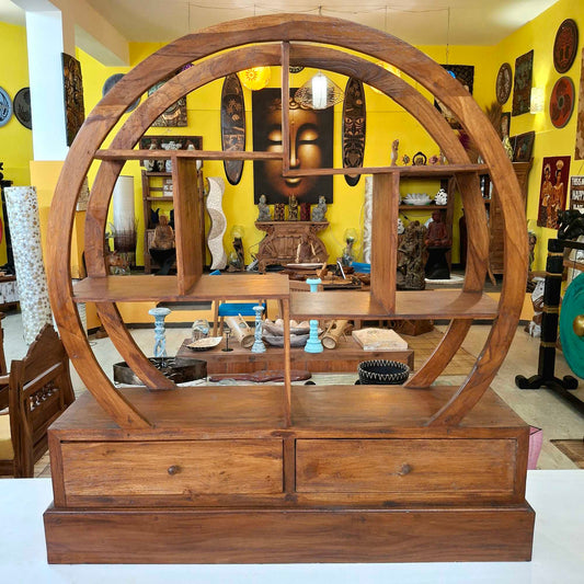 Libreria etnica rotonda espositore mobile ingresso