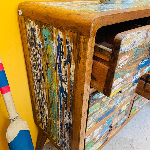 Commode ethnique buffet mobile wabi sabi