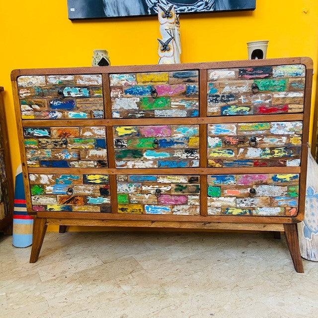 Commode ethnique buffet mobile wabi sabi