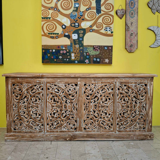 Madia etnica mobile in legno teak buffet shabby chic