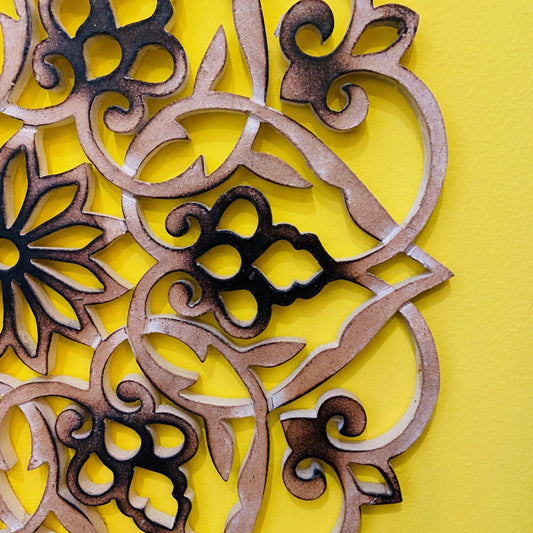 Mandala etnico fiore di loto decorazione parete