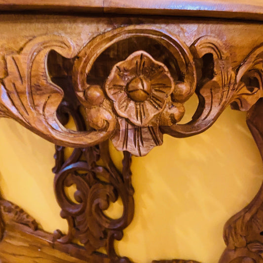 Mobile Ingresso Mezzo Tondo Intagliato Consolle