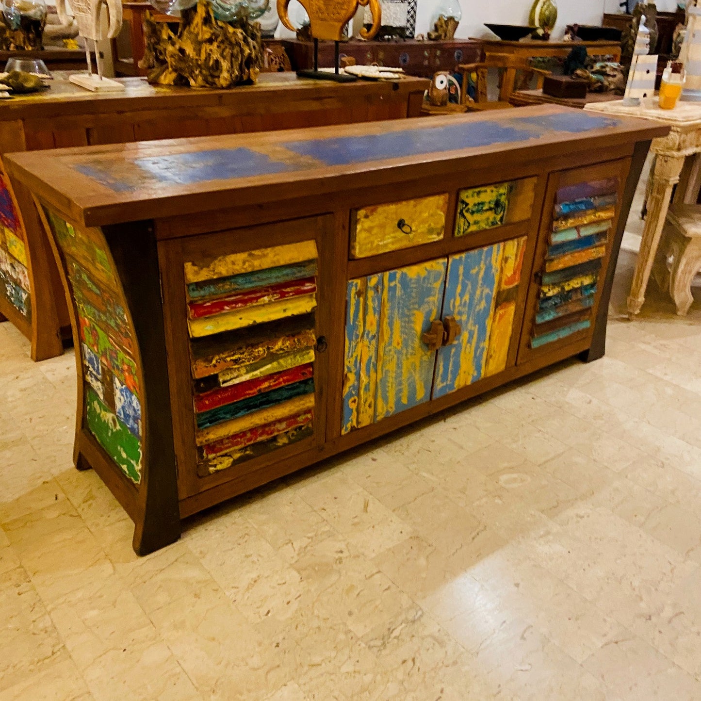 Meubles ethniques buffet meuble TV en teck buffet armoire