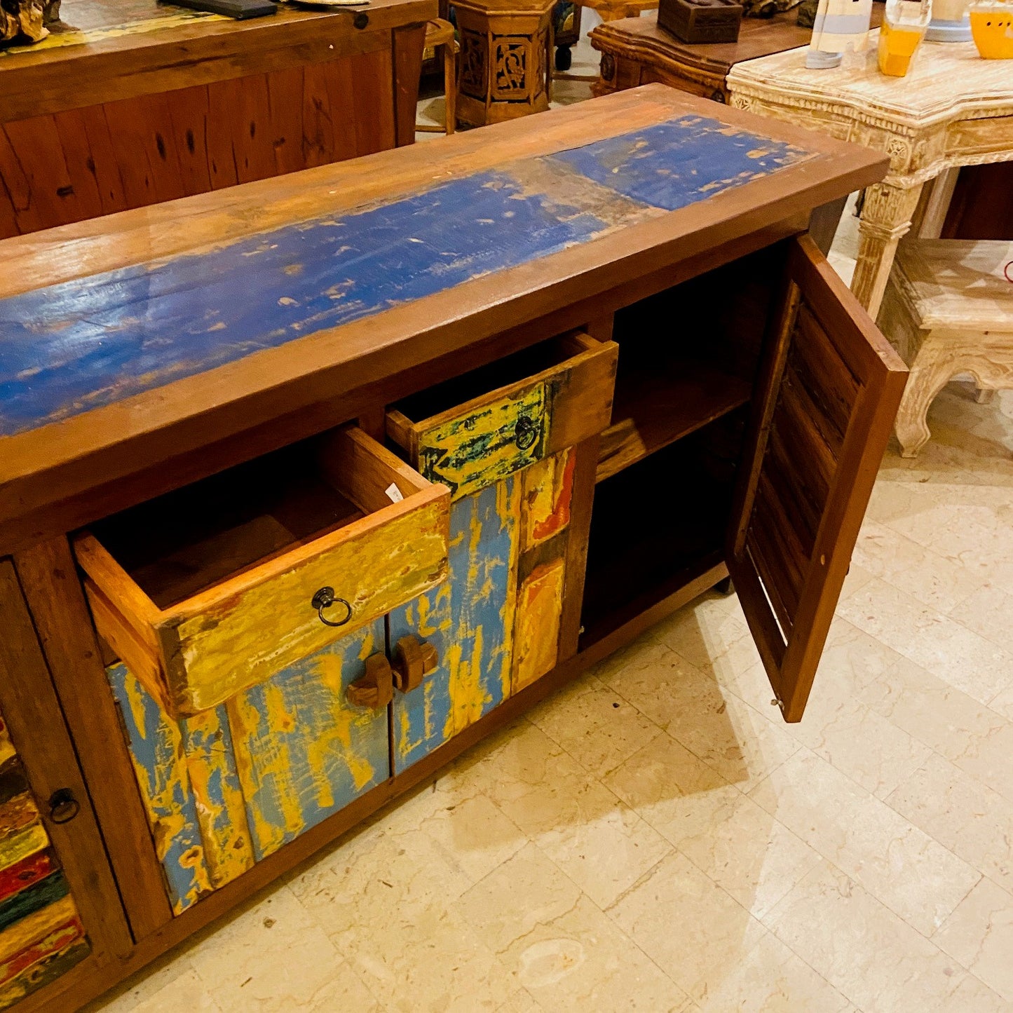 Meubles ethniques buffet meuble TV en teck buffet armoire